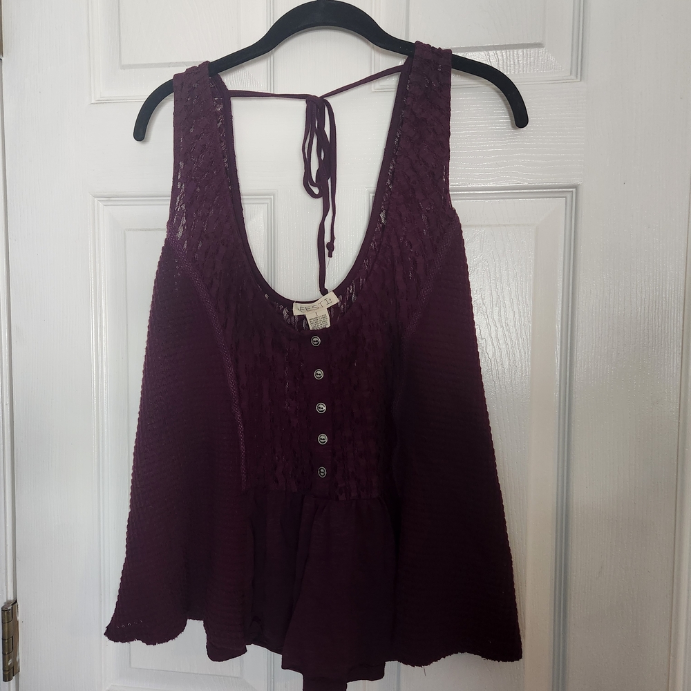 Women's Purple Sleeveless Top